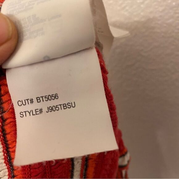 Billabong Sun Dreamer Red Striped Smocked Crop Top cotton modal Tank Y2K- S - Picture 7 of 9